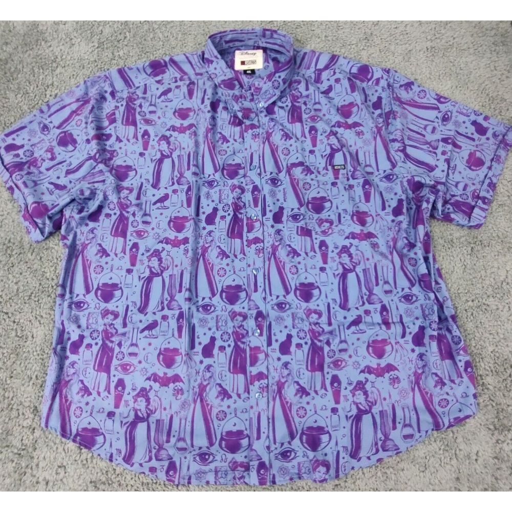 Disney RSVLTS Shirt Men's 4XL "The Sanderson Brew" Purple KunuFlex Short Sleeve